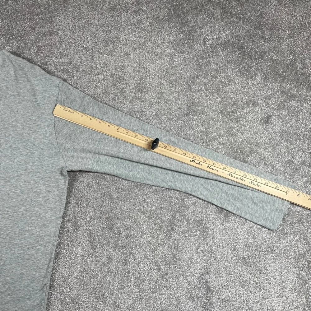 Polo Ralph Lauren T Shirt Mens Large Rainbow Logo Crew Neck Long Sleeve‎ Gray